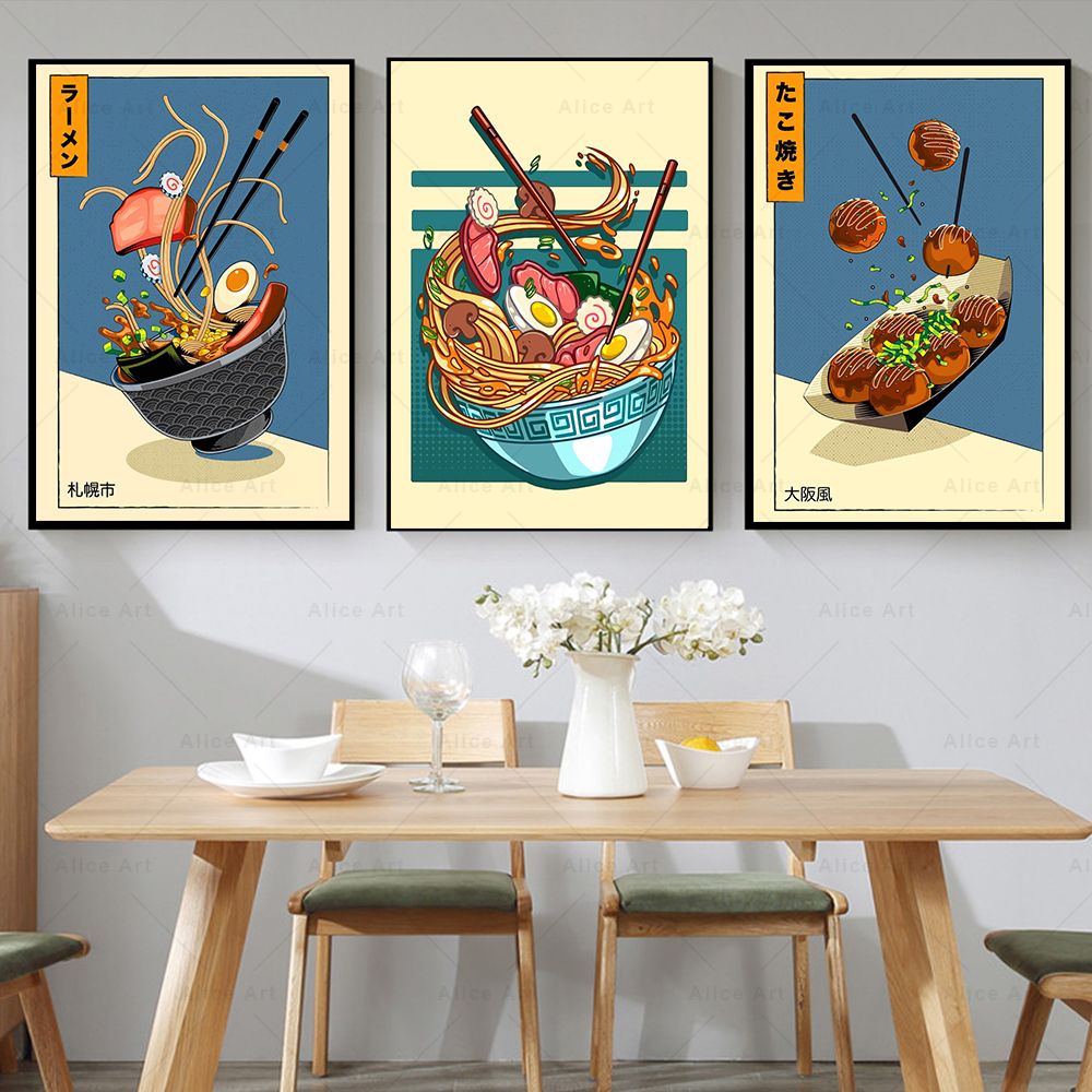 Japanese Food Lifestyle - Japanse Stijl Poster Keuken Voedsel Canvas
